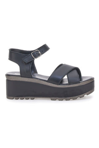 Sandali Neri in Vera Pelle con Platform PITTARELLO LOVE 3270101