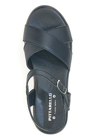 Sandali Neri in Vera Pelle con Platform PITTARELLO LOVE 3270101