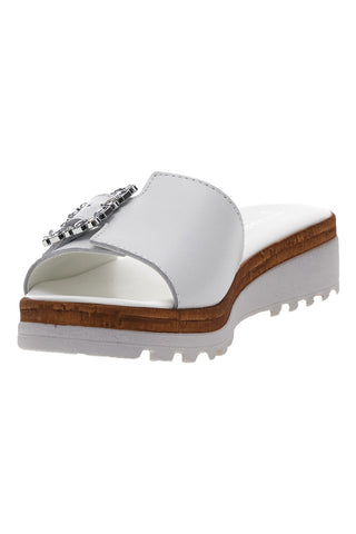 Ciabatte Bianche con Fibbia Decorativa Made in Italy PITTARELLO 356670811