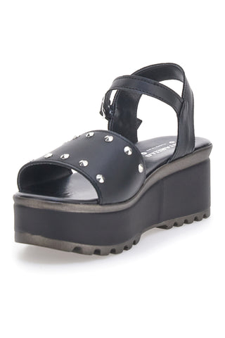 Schwarze Sandalen mit Nieten auf dem Obermaterial aus Leder PITTARELLO LOVE 3553101