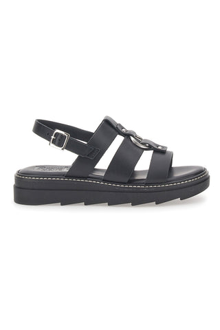 Sandali Neri In Pelle 100% Eco Friendly Pittarello Rock 5835