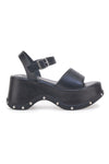 Sandali Neri In Vera Pelle con Platform Alto PITTARELLO ROCK 15777/Z