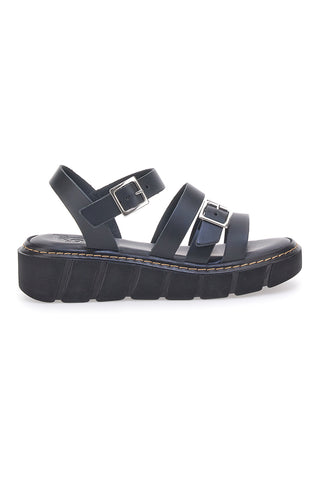 Sandali Neri In Pelle Made in Italy Pittarello Rock 5836/P