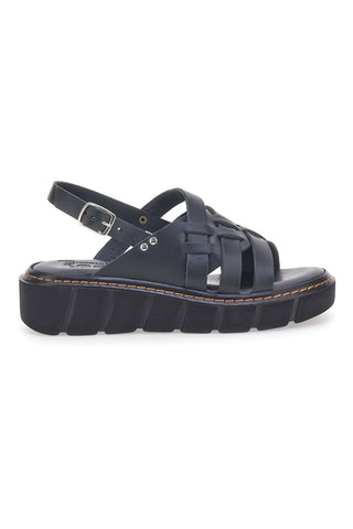 Sandali Neri Con Platform e Made in Italy Pittarello Rock 5840/C