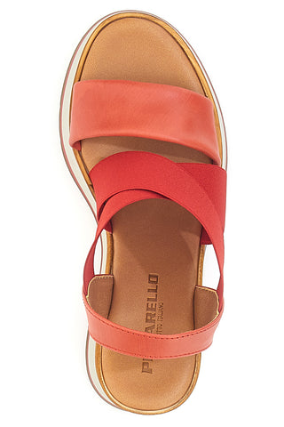 Rote Sandalen Made in Italy mit Keilabsatz Pittarello 34953
