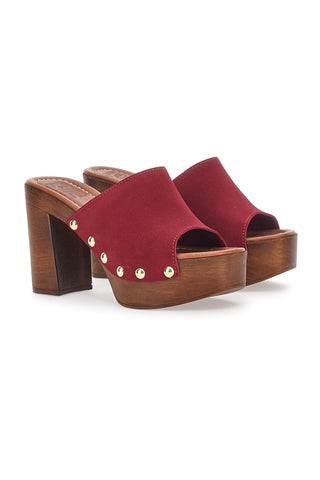 Zoccoli Mules Vinaccia con borchie PITTARELLO LOVE 35011/SC