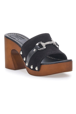 Zoccoli Neri in Vera Pelle Made in Italy Pittarello 25495/M