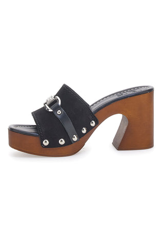 Zoccoli Neri in Vera Pelle Made in Italy Pittarello 25495/M