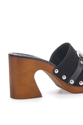 Zoccoli Neri in Vera Pelle Made in Italy Pittarello 25495/M