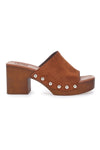 Braune Clogs aus echtem Leder mit Absatz in Holzoptik PITTARELLO LOVE 4850