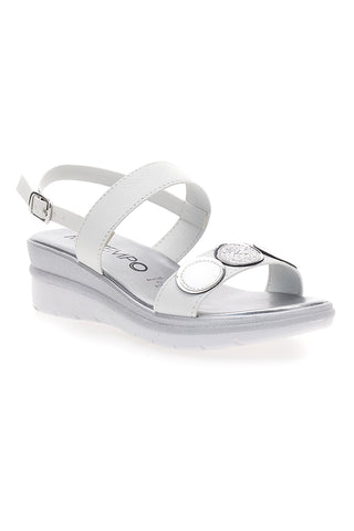 Sandali Bianchi e Argento con Platform Mio Tempo 2482