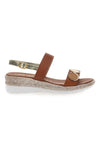 Braune Sandalen mit goldenen Details My Time 2482