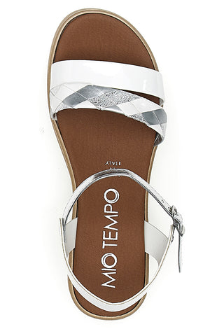 Weiße Sandalen mit Riemen MIO TEMPO 3420