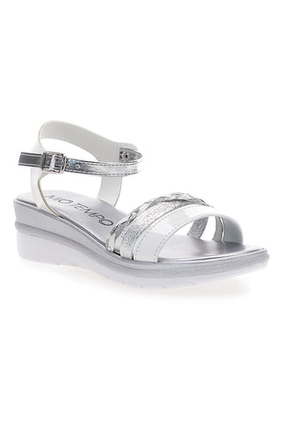 Sandali Bianchi e Argento con Platform Mio Tempo 2495