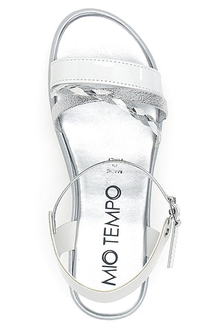 Sandali Bianchi e Argento con Platform Mio Tempo 2495
