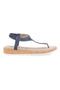 Blaue Flip-Flop-Sandalen mit Strasssteinen MIO TEMPO LR253421