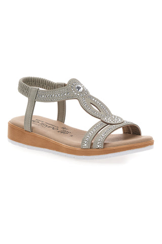 Niedrige Ice-Sandalen mit Strass MIO TEMPO LR253420