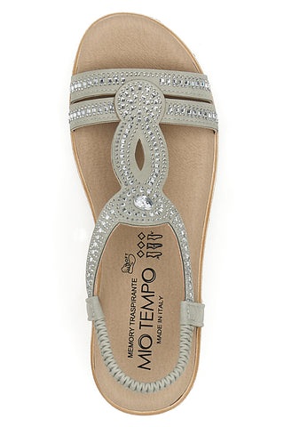 Niedrige Ice-Sandalen mit Strass MIO TEMPO LR253420