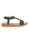 Niedrige schwarze Sandalen mit Strasssteinen MIO TEMPO LR253420
