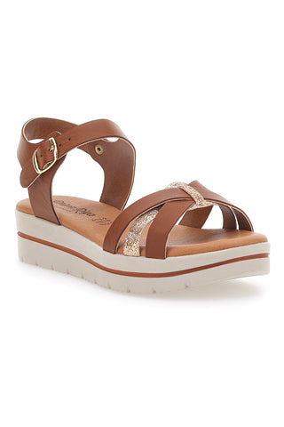 Sandali Marroni Con Platform Made in Italy PRIMA RIGA 1