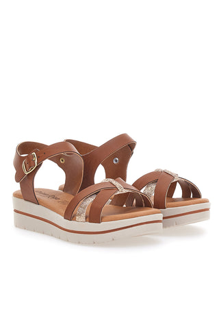 Sandali Marroni Con Platform Made in Italy PRIMA RIGA 1