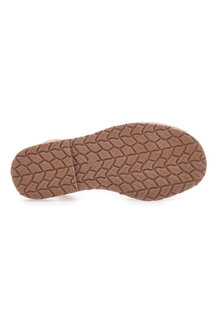 Sandali beige stile menorquina in tessuto Mio Tempo 35