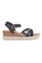 Sandali con zeppa bassa e fasce nere incrociate PITTARELLO SUN FW10172