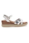 Sandali con zeppa bassa e fasce Bianchi incrociati PITTARELLO SUN FW10172