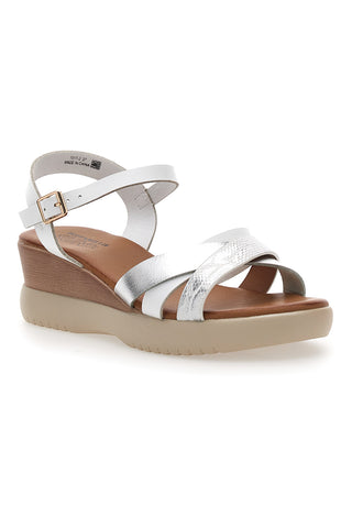Sandali con zeppa bassa e fasce Bianchi incrociati PITTARELLO SUN FW10172