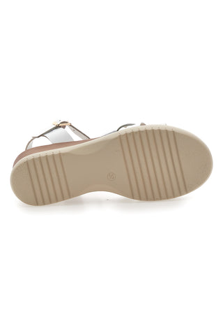 Sandali con zeppa bassa e fasce Bianchi incrociati PITTARELLO SUN FW10172