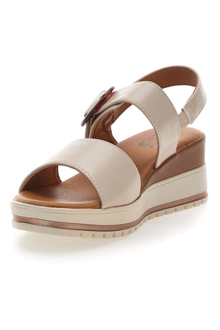 Sandali Nude con Zeppa Bianca a Contrasto PITTARELLO SUN BR1962