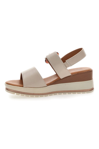 Sandali Nude con Zeppa Bianca a Contrasto PITTARELLO SUN BR1962