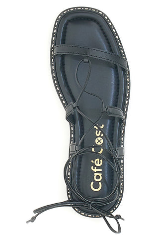 Schwarze römische Sandale CAFE' COST MK3614363