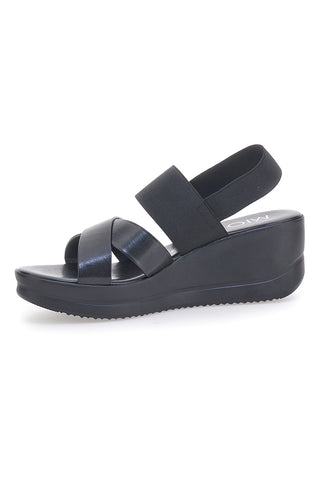 Sandali Neri con Elastico Posteriore e Fasce Incrociate MIO TEMPO 2205/9738