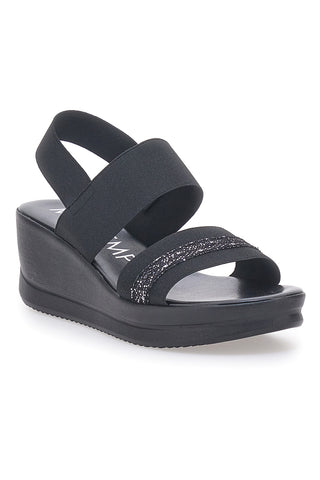 Schwarze Sandalen mit elastischer Rückseite MIO TEMPO 2170/9738