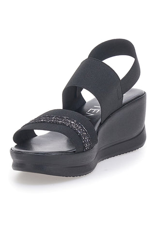 Schwarze Sandalen mit elastischer Rückseite MIO TEMPO 2170/9738
