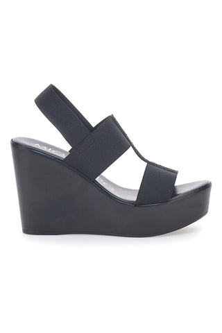 Sandali Neri con Glitter e Plateau MIO TEMPO 3132/J1054