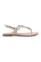 Cafè Cost 95105 Platin geflochtene Sandalen mit niedrigem Riemen