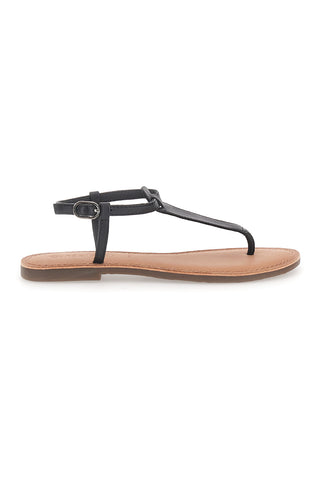 Schwarze Flip-Flops mit dekorativem Knoten CAFÈ COST 95103