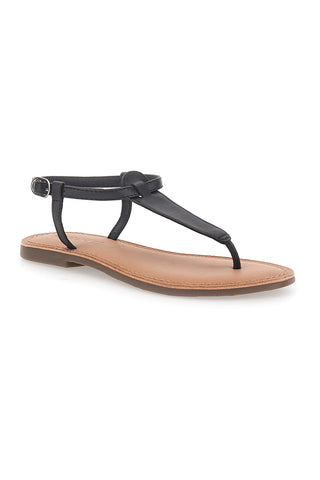Schwarze Flip-Flops mit dekorativem Knoten CAFÈ COST 95103