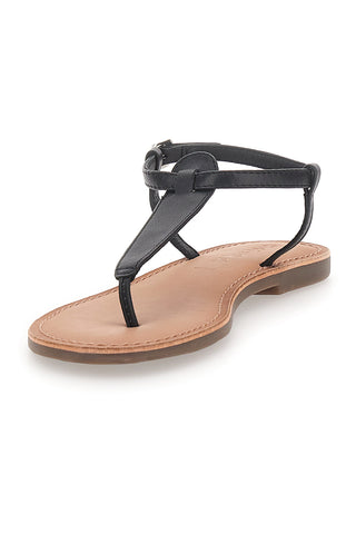 Schwarze Flip-Flops mit dekorativem Knoten CAFÈ COST 95103