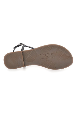 Schwarze Flip-Flops mit dekorativem Knoten CAFÈ COST 95103