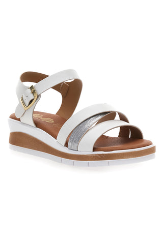 Weiße Keilsandalen Bio Up 401