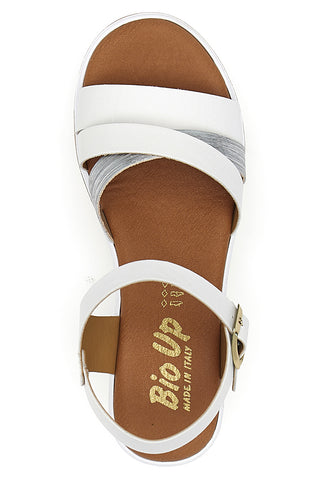 Weiße Keilsandalen Bio Up 401