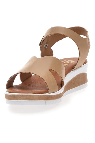 Sandali beige con plantare anatomico e cinturino Bio Up 403