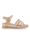 Sandali beige con cinturino e zeppa leggera Bio Up 405