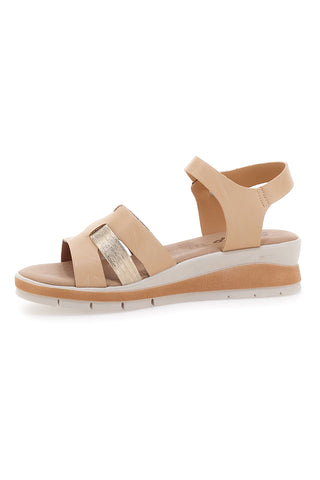 Sandali beige con cinturino e zeppa leggera Bio Up 405