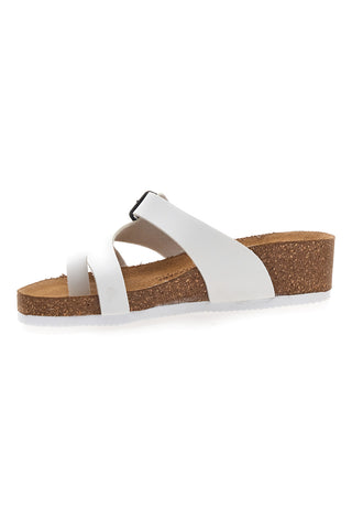 Ciabatte bianche con plantare anatomico e fibbia Bio Up 305