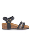 Schwarze Sandalen mit Metalldetails Bio Up 309