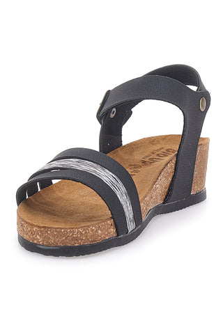 Schwarze Sandalen mit Metalldetails Bio Up 309